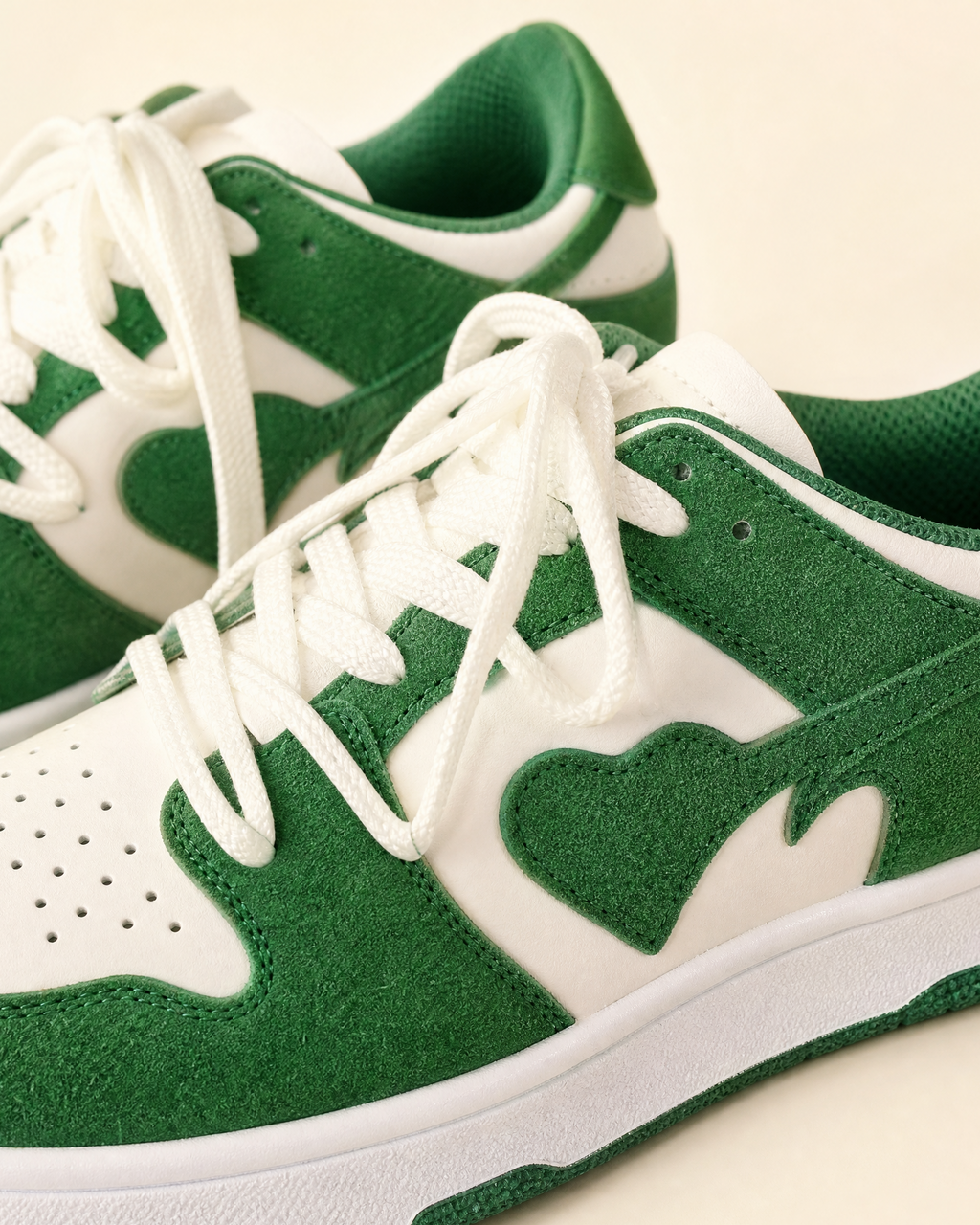 Sneakers verdi Heartlane Crush Lucky Green con dettaglio cuore laterale