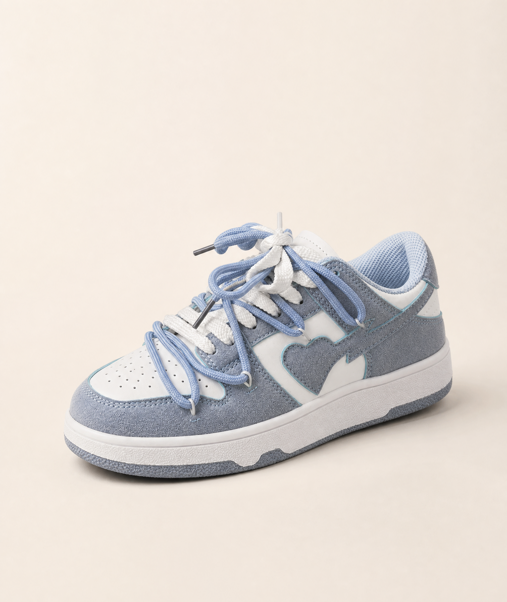 Dettaglio lacci bold Heartlane Crush Ice Grey sneakers donna